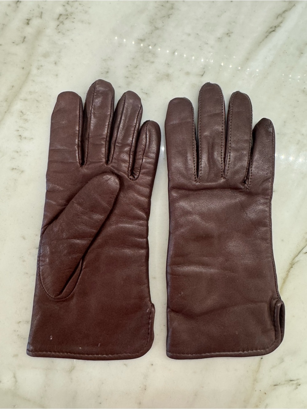 Vintage Eddie Bauer Men's Classic Brown Leather Gloves